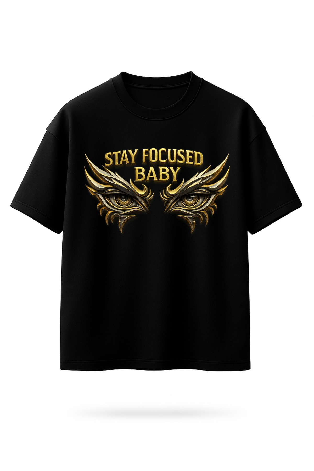 DRAQSTA "Stay Focused Baby" Graphic T-Shirt – Motivational Streetwear Tee DRAQSTA