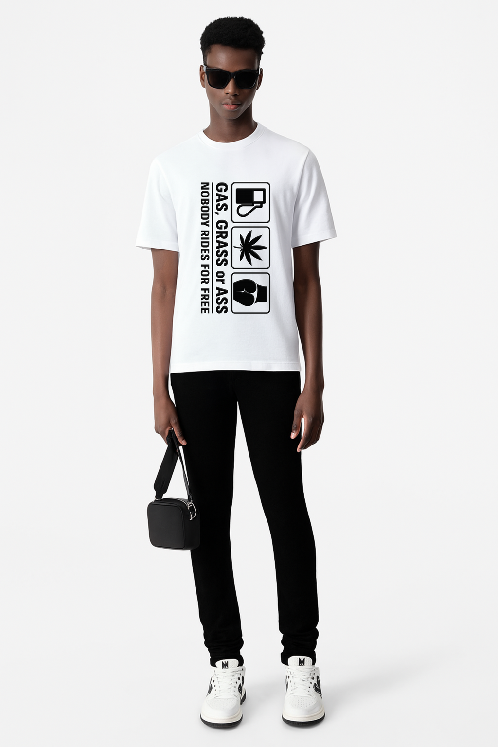 DRAQSTA Gas Grass or Ass T-Shirt – Funny Graphic Tee for Bold Streetwear Style DRAQSTA