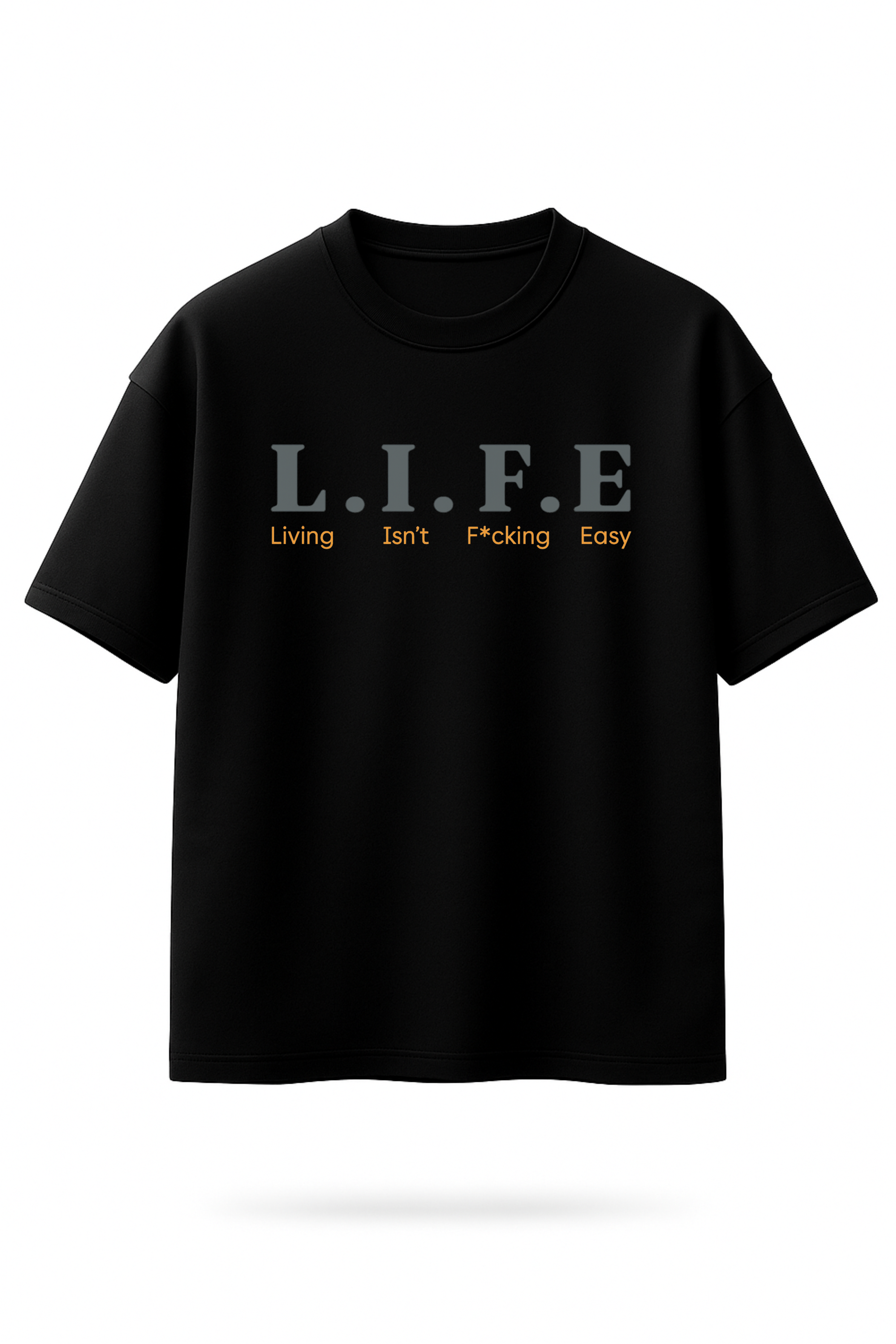 DRAQSTA - L.I.F.E Oversized Black T-Shirt DRAQSTA